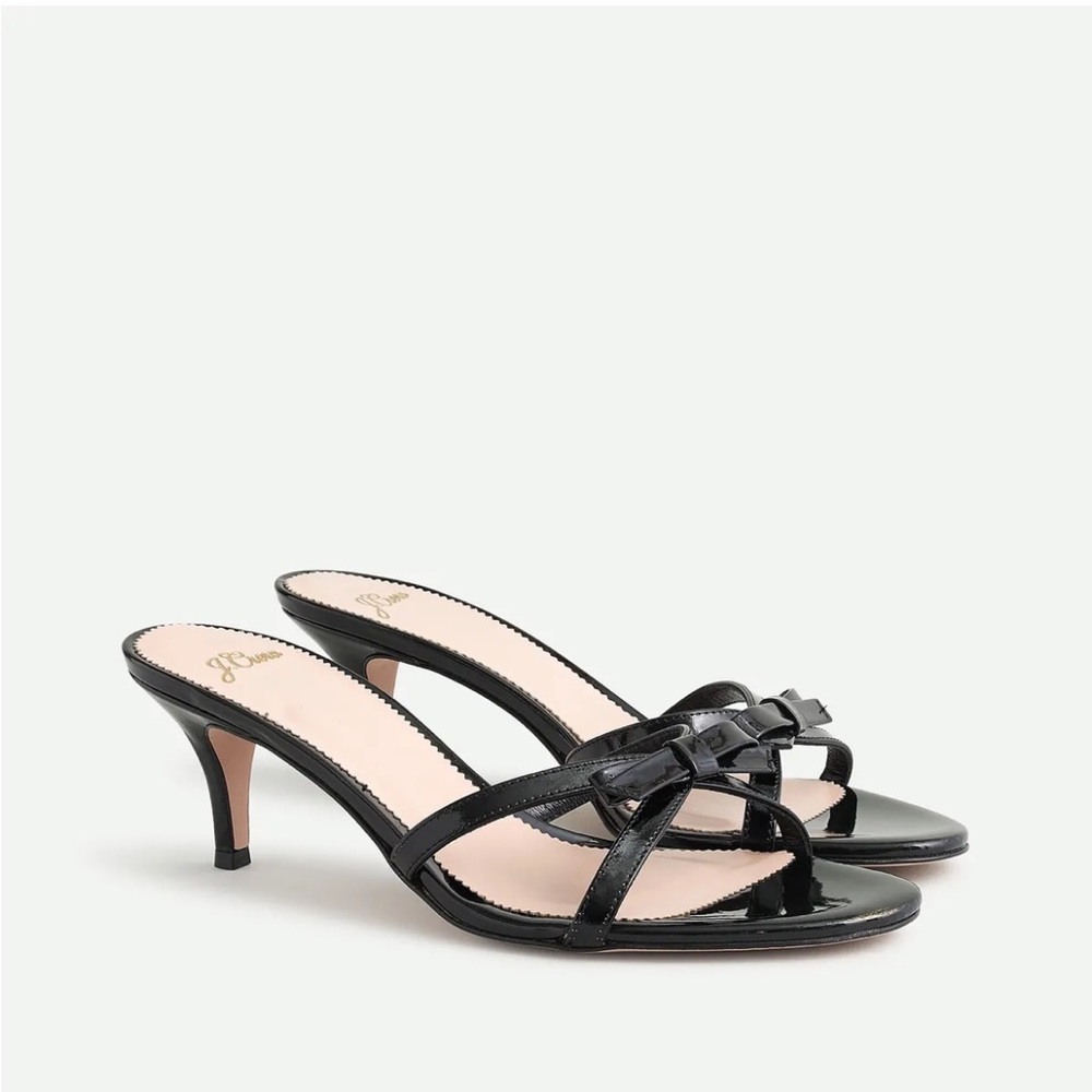 NEW J.Crew WOMEN'S Strappy mule sandals in patent leather